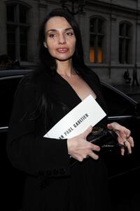 Beatrice Dalle at the Jean Paul Gaultier PFW Spring/Summer 2008 show.