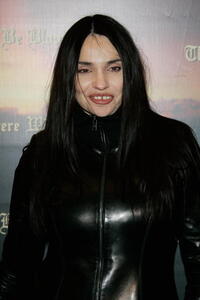 Beatrice Dalle at the Paris premiere of "There Will Be Blood".