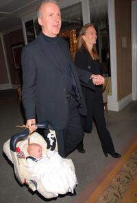 Suzy Amis, James Cameron and their daughter Elizabeth Rose at the Sixth Annual Celebration of New Zealand Filmmaking and Creative Talent Pre-Oscar Dinner.