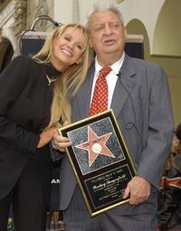 Rodney Dangerfield and wife Joan at the Hollywood Walk of Fame.