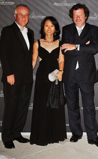 Norbert Platt, Rosalyn Platt and Joaquim de Almeida at the Jaeger Gala Dinner Fondazione Cini during the 65th Venice Film Festival.