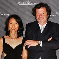 Rosalyn Platt and Joaquim de Almeida at the Jaeger Gala Dinner Fondazione Cini during the 65th Venice Film Festival.