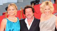 Jennifer Lawrence, Joaquim de Almeida and Charlize Theron at the premiere of "The Burning Plain" during the 65th Venice Film Festival.