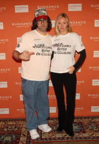 Judah Friedlander and Hope Davis at the 2008 Sundance Gala Fundraiser.