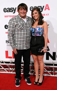 Jareb Dauplaise and Guest at the California premiere of "Easy A."