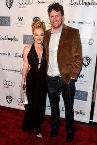 Dana Daurey and producer Gil Cates Jr. at the red carpet of Geffen Playhouse's Annual Backstage in California.