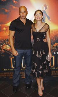 Vin Diesel and Alexa Davalos at the UK premiere of "The Chronicles Of Riddick: Pitch Black 2."