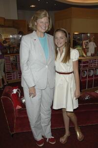 Valerie Tripp and Madison Davenport at the signing of "Kit Kittredge: An American Girl."