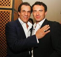 Robert Davi and Julian McMahon at the afterparty for the premiere of "Premonition".