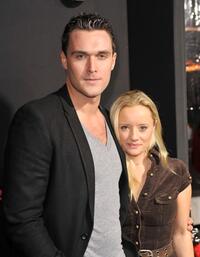 Owain Yeoman and Lucy Davis at the premiere of "Friday the 13th."