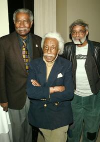 Ossie Davis, Gordon Parks and Melvin Van Peebles at a private screening of "Baadasssss".
