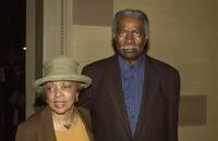 Ossie Davis and Ruby Dee at the after party for the opening night of "Caroline or Change".
