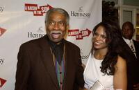 Ossie Davis and Audra MacDonald at the after party for opening night of "Raisin in the Sun".
