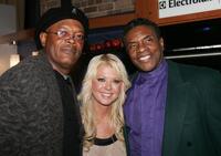 Keith David, Samuel L. Jackson and Tara Reid at the 'The Last Mimzy' NewLine Cinema 40th Anniversary dinner and cocktail party.
