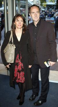 Lise Mayer and Angus Deayton at the UK premiere of "Wah Wah."