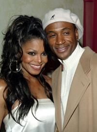 Janet Jackson and Tommy Davidson at the Janet Jackson record release party.