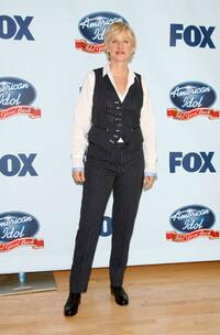 Ellen DeGeneres at the press room during American Idol Gives Back.