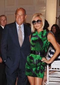 Oscar de la Renta and Victoria Beckham at the Osacar De La Renta 2008 Fashion Show during the Mercedes-Benz Fashion Week Spring.
