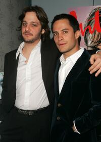 Rodrigo de la Serna and Gael Garcia Bernal at the premiere of "The Motorcycle Diaries."