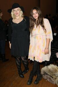 Amanda de Cadenet and Atlanta Taylor at the Mercedes-Benz Fashion Week.