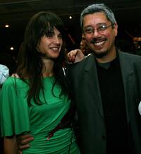 Jennifer Decker and Dean Devlin at the after party of the special screening of "Flyboys."
