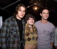 Brendan Fehr, Majandra Delfino and Jason Behr at the UPN private party.
