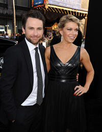 Charlie Day and Mary Elizabeth Ellis at the Hollywood premiere of "Pacific Rim."