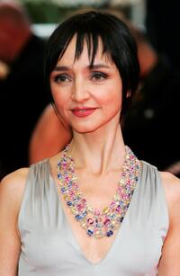 Maria de Medeiros at the premiere of "Auf Der Anderen Seite" during the 60th International Cannes Film Festival.