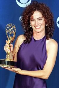 Kim Delaney of 'NYPD Blue' poses with her Emmy.