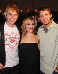 Ryan Hansen, Kristen Bell and Ryan Devlin at the official launch of "Assassin's Creed."