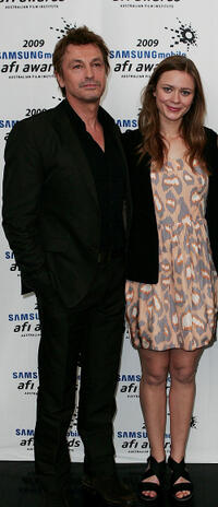 Peter O'Brien and Maeve Dermody at the 2009 Samsung Mobile AFI Awards in Australia.