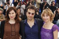 Emmanuelle Devos, Atom Egoyan and Dinara Droukarova at the 63rd Annual Cannes Film Festival.