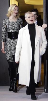Judi Dench and Cate Blanchett at the 57th Berlinale International Film Festival held in 2007 to promote the movie "Notes On A Scandal".