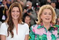 Chiara Mastroianni and Catherine Deneuve at the photocall of "Un Conte De Noel" during the 61st Cannes International Film Festival.