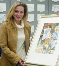 Gillian Anderson at the National Doodle Day at Jerwood Space.