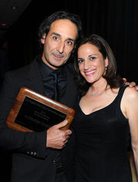 Alexandre Desplat and Lael Loewenstein at the 36th Annual Los Angeles Film Critics Association Awards.