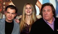 Gerard Depardieu, Clovis Cornillac and Vanessa Hessler at the Germany premiere of "Asterix and the Olympic Games".