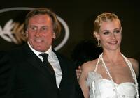 Gerard Depardieu and and Cecile De France at the Palais des Festivals premiere of "Quand J'Etais Chanteur".