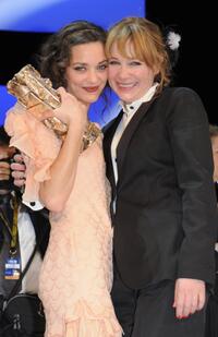 Marion Cotillard and Julie Depardieu at the Cesar Film Awards 2008.