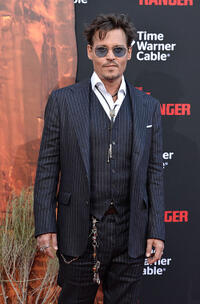 Johnny Depp at the premiere of "The Lone Ranger" at Disney California Adventure Park.