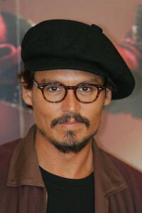 Johnny Depp at a photocall for "Charlie And The Chocolate Factory" in London.