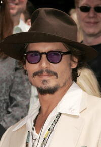 Johnny Depp at his hand and footprint ceremony in Hollywood.