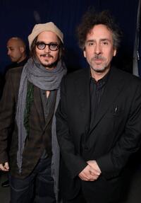 Johnny Depp and Tim Burton at the Alice In Wonderland Ultimate Fan Event.