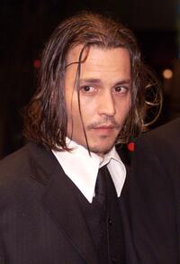 Johnny Depp at the premiere of "From Hell."