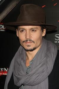 Johnny Depp at the premiere of "Sweeney Todd."