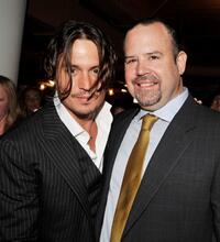 Johnny Depp and Marc Shmuger at the after party of the Illinois premiere of "Public Enemies."