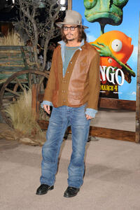 Johnny Depp at the California premiere of "Rango."