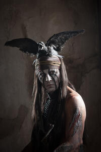 Johnny Depp as Tonto in "The Lone Ranger."