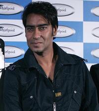 Ajay Devgan at the launch of Whirlpool products in New Delhi.