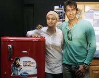 Kajol and Ajay Devgan at the launch of Whirlpool products in New Delhi.
